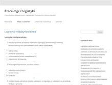 Tablet Screenshot of logistyka.pracemgr.com.pl